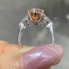 Two-Tone 18K Rose and White Gold Three-Prong Pear Pink Diamond Ring