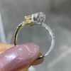 Two-Tone 18K Gold Heart-Cut Yellow and White Diamond Ring