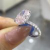 18K Gold Four-Prong Oval Pink Diamond Ring