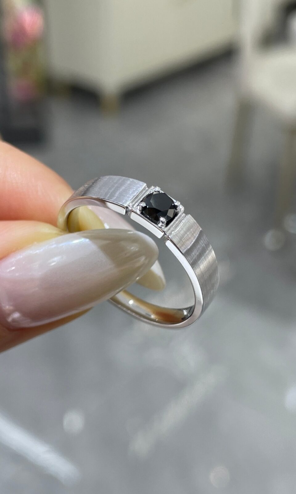 Platinum Black Diamond Ring